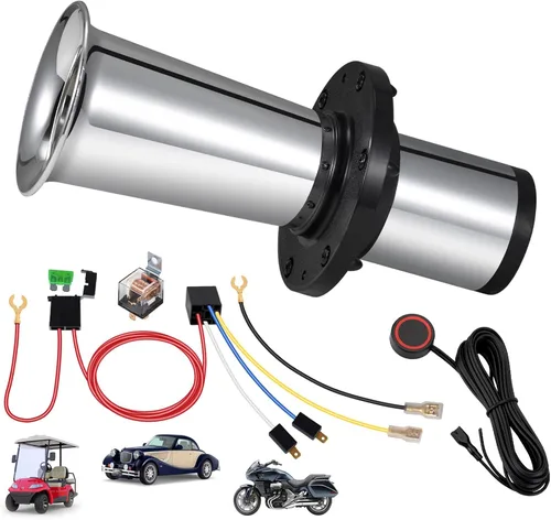 Kit de bocina Ooga 12V, bocina Banhao OOGA de aire estilo antiguo clásico para autos Hot Rod Aooga Ahooga con cable y botón, vintage para camiones,