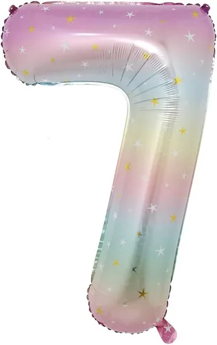 Miniatura 11 de Globos de helio de 40 pulgadas con degradado de estrella arcoíris de tamaño grande, globos de helio para fiesta de cumpleaños, decoración