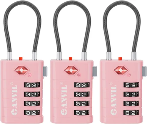 Miniatura 13 de ANVIL Candados de equipaje TSA de 4 esferas con alerta de búsqueda: núcleo TSA008 mejorado para máxima seguridad, ideal para equipaje, maleta