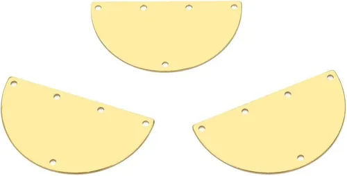 Miniatura 8 de Adabele - 50 piezas de latón crudo de 0.827 in, semicírculo semicírculo, eslabones de 2 agujeros, sin chapar/sin revestimiento para manualidades