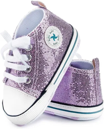 Miniatura 151 de Zapatos deportivos de lona de lona para bebés y niñas, suela antideslizante suave, suela antideslizante