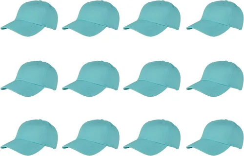 Miniatura 122 de Gelante Gorras de béisbol 100% algodón liso en blanco tamaño ajustable al por mayor a granel de 12