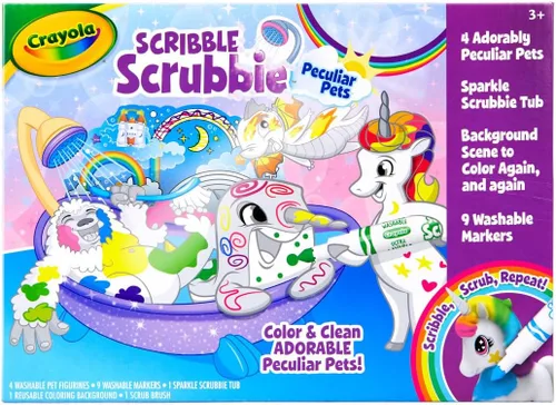 Miniatura 7 de Crayola Scribble Scrubbie Mascotas Peculiares, Juego de Juguetes Lavables para Mascotas y Artesanías DIY para Niños, Regalos para Niñas y Niños