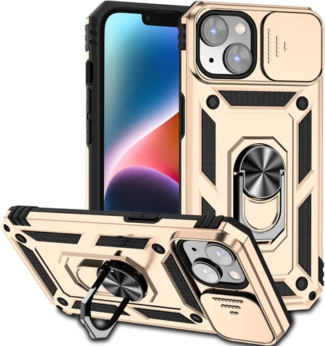 Miniatura 28 de Funda magnética compatible con iPhone 14 Pro de 6.1 pulgadas, funda magnética para iPhone 14 Pro con cubierta de cámara y soporte de grado militar