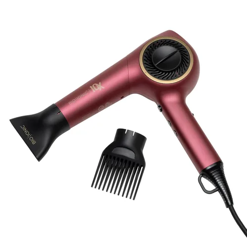 Bio Ionic Secador de pelo de velocidad ultraligera 10X, secador de pelo con calor y velocidad ajustables, función de memoria, herramienta Velvet