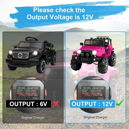 Miniatura 3 de Cargador de batería de 12 V para niños, compatible con Best Choice Products SUV Kid Trax Ferrari, Mercedes, adaptador de corriente universal