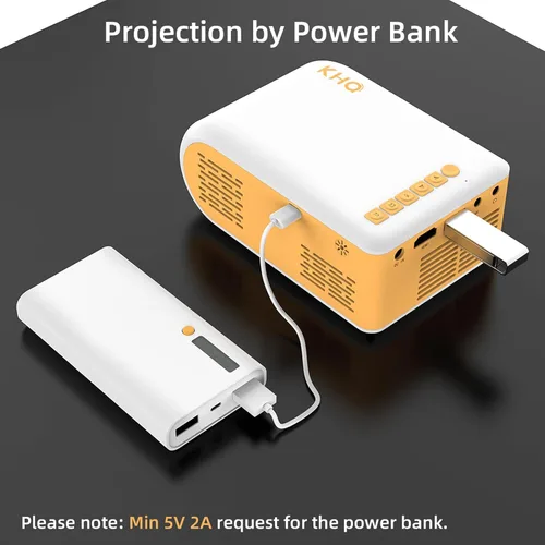 Miniatura 4 de Mini proyector para películas al aire libre, proyectores de video KHQ Full HD compatibles con 1080P para iPhone, proyector portátil para uso de cine