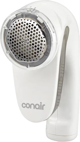 Dispositivo Conair para limpiar bolitas de la tela, con batería, color blanco