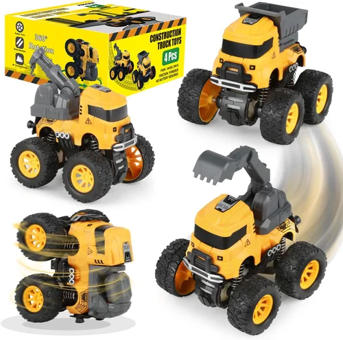 Miniatura 10 de LONANDY Monster Truck Juguetes para niños de 4 a 7 años – Juguetes de coche de fricción para niños pequeños de 3, 4, 5, 6 años, auto de juguete Push