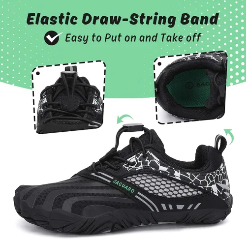 Miniatura 3 de SAGUARO Zapatos de agua para niños y niñas, de secado rápido, zapatos deportivos ligeros (niños pequeñosniños grandes), Negro