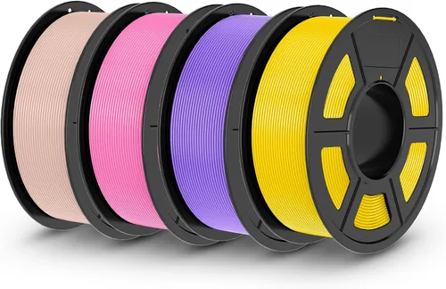 Miniatura 33 de TECBEARS Paquete de filamentos de ácido poliláctico (PLA), 8.82 oz/carrete, 16 colores, 8.8 lbs en total, Amarillo