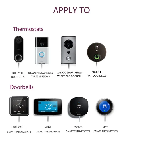 Miniatura 2 de VIIVRIA Transformador de timbre de puerta de 24 V 40 VA, núcleo de cobre resistente para Ring Pro/2 y Nest Hello, fuente de alimentación cableada