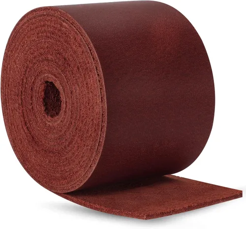Miniatura 11 de Ringsun Tiras de cuero negro planas de 2 pulgadas de ancho para manualidades, tiras de cuero de grano completo, cordón de cuero para manualidades