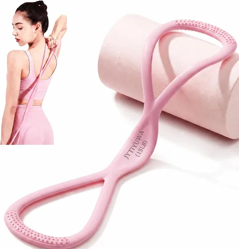 Miniatura 10 de Bandas de resistencia con asas, figura 8, bandas elásticas de fitness, banda de ejercicio para el hogar, yoga, gimnasio, entrenamiento