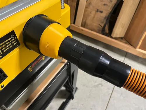 Miniatura 7 de Adaptador de manguera de 2 1/2 pulgadas compatible con cepilladora Dewalt DW735 y DW735x - ¡Hecho en EE. UU!