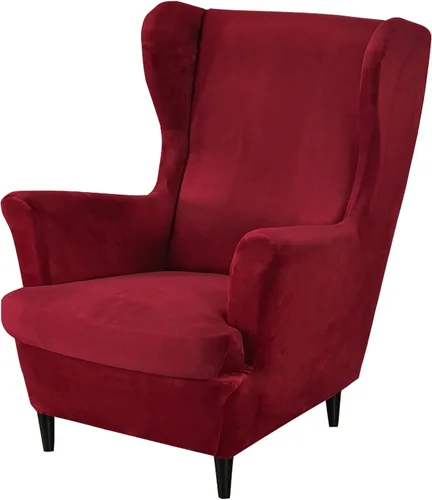 Miniatura 20 de GULI Wingback - Funda para silla de 2 piezas, fundas para silla de sillón, fundas de elastano para sofá, protector de muebles, lavable a máquina
