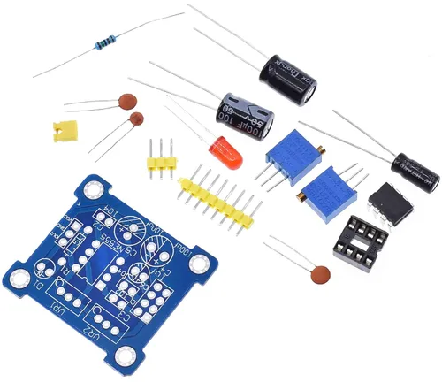 Miniatura 3 de NE555 Generador de pulso Pulso Starter Ciclo de trabajo y frecuencia ajustable Módulo DIY Kit Oscilador Generador de señal de onda cuadrada