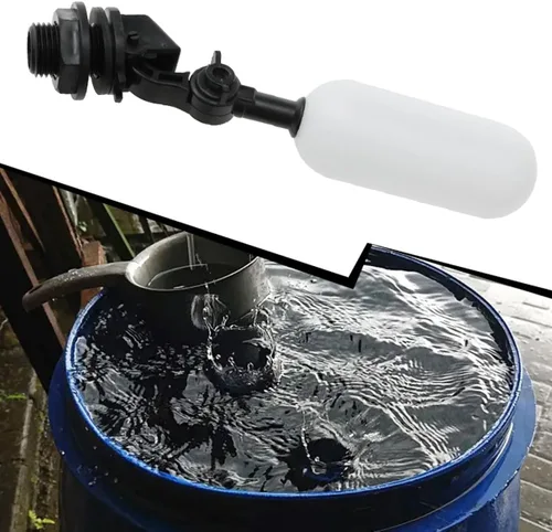 Miniatura 6 de Haidong HO-79946 1/2 "ABS plástico negro mini flotador válvula de bola con brazo ajustable para control automático de nivel de agua de tanques