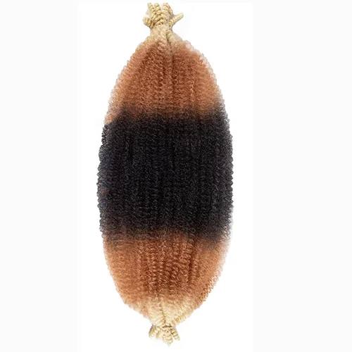 Cabello afro trenzado elástico de 24 pulgadas 3 paquetes Cabello afro trenzado elástico Cabello afro para trenzado en crochet (24 pulgadas (paquete