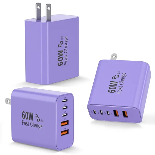 Miniatura 9 de 60W iPhone 17 16 Type C Wall Charger Block,2 Pack Apple Multi Fast Charging Blocks for iPhone,QC&Power Adapter for iPhone 17/17 Air/16e/16Pro