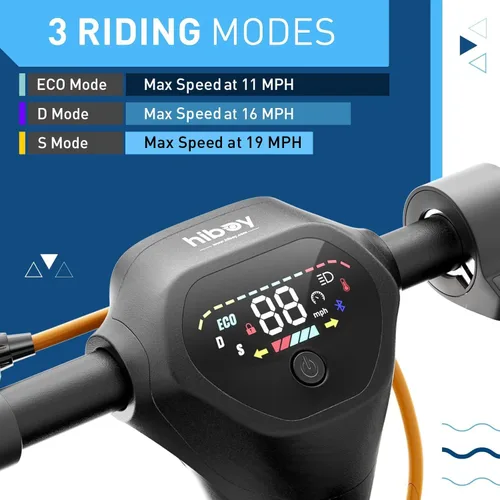 Miniatura 5 de Hiboy S2/S2 MAX Electric Scooter, 350/500W Motor, 8.5/10" Tires, 17/40.4 Miles Range E Scooter, 19 Mph Folding Commuter Electric Scooter for Adults