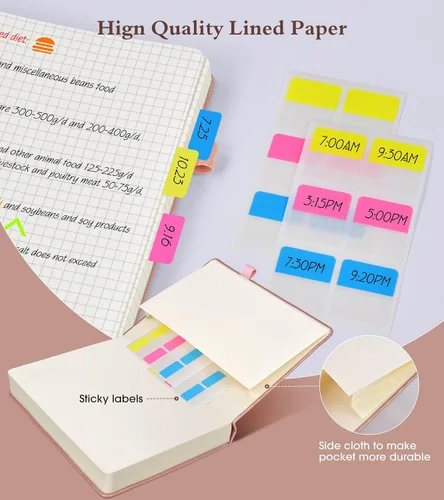 Miniatura 4 de Ansopu Cuaderno de papel cuadriculado, 360 páginas numeradas, cuadernos de cuadrícula de 8.5 x 11 pulgadas, diarios gráficos de papel grueso