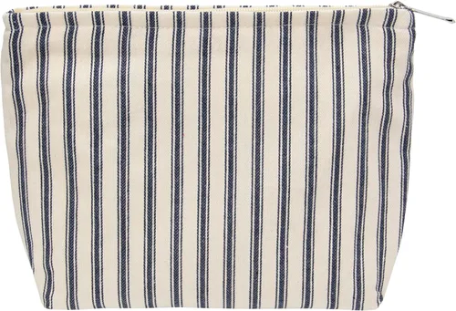 Miniatura 55 de Pazimiik Bolsa de maquillaje floral, grande, de algodón, con cremallera para bolsa de viaje, organizador de maquillaje de lona para mujeres, Algodón