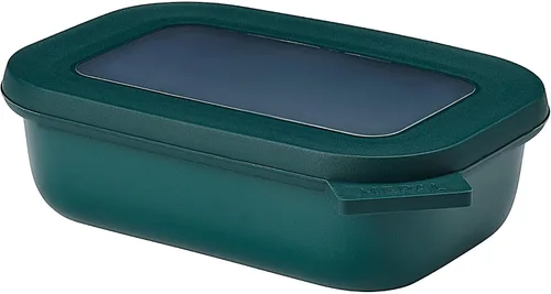 Miniatura 12 de Mepal Cirqula - Recipiente circular rectangular para almacenar y servir alimentos con tapas transparentes, perfecto para preparación de alimentos