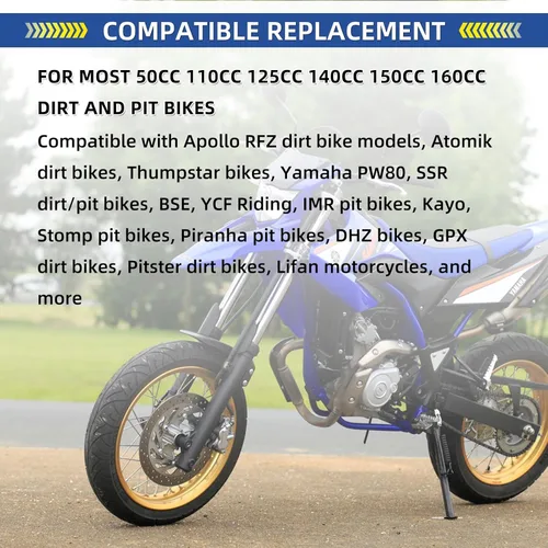 Miniatura 5 de GICOOL 2.50/2.75-14” (60/100-14) Cámaras interiores de repuesto para moto de cross, paquete de 2 con válvula TR4, compatible con motos de cross