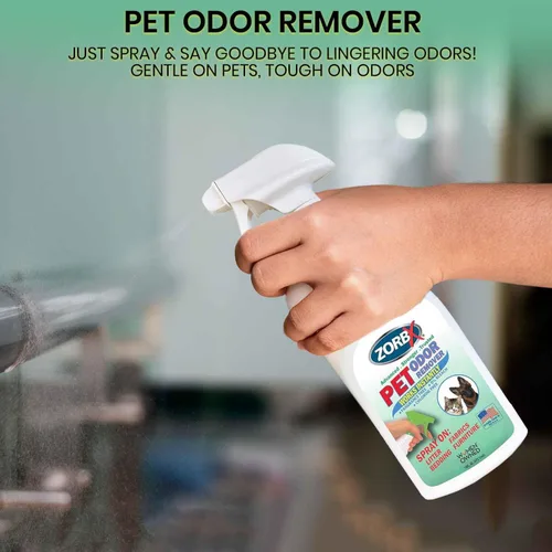 Miniatura 7 de ZORBX Spray removedor de olores de mascotas sin perfume de 16 onzas líquidas – Sin perfume fuerte removedor de olores de arena – Control avanzado