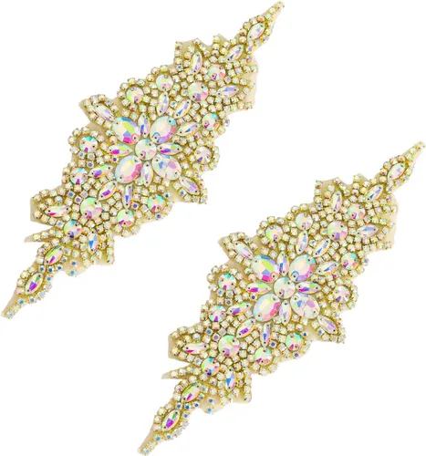 Miniatura 13 de Apliques de cuentas de perlas de diamantes de imitación rojos apliques de novia accesorios de cristal de ajuste de diamantes de imitación