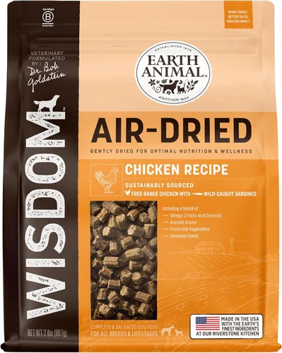 Earth Animal Wisdom - Alimento seco para perros, receta de pollo, alimento seco natural de primera calidad para todas las razas y edades, bolsa de 2