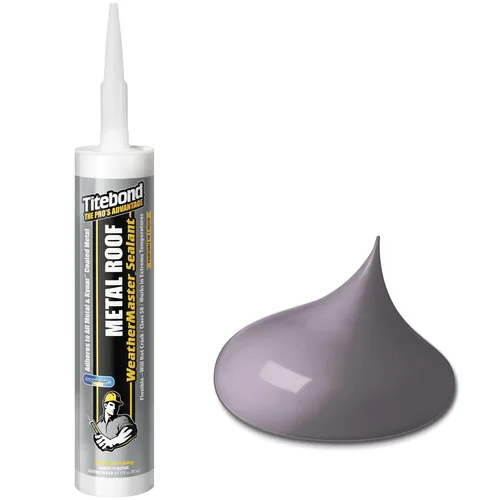 Miniatura 15 de Titebond WeatherMaster Sellador de techo de metal, gris – Calafateo de polímero de primera calidad para aluminio, cobre, acero galvanizado y metales