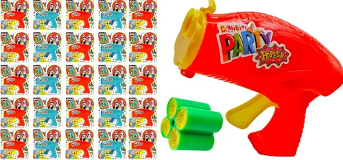 Miniatura 8 de JA-RU Poppers de confeti para niños (paquete de 6) coloridos disparadores de confeti, pistola de confeti, recuerdos de fiesta para revelación