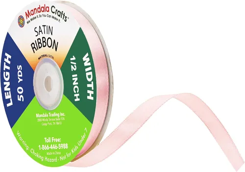 Miniatura 30 de Mandala Crafts Cinta de satén verde manzana para manualidades, cintas de tela de 1.5 pulgadas de ancho de 50 yardas para envolver regalos, ramos