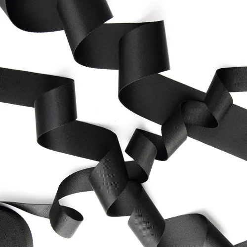 Miniatura 2 de Correa de Cinta de Nylon Negro de 1.5 Pulgadas de Ancho y 10 Yardas, Correas de Polipropileno para Bolsas, Hamacas, Escalada al Aire Libre