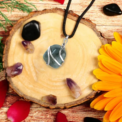 Miniatura 119 de PYOR Collar con colgante curativo de Reiki de cristal, gemas de buena suerte, prosperidad, riqueza, piedras preciosas naturales, collares de buena