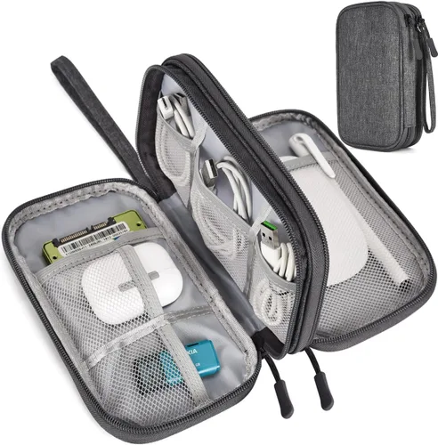 Miniatura 9 de Organizador electrónico para cable de viaje, bolsa organizadora electrónica, funda organizadora de accesorios electrónicos impermeable para banco