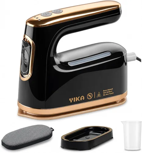 YIKA Vaporizador y Plancha de Ropa 2-en-1, Vaporizador de Tela de Ropa de Mano para Eliminar Arrugas, Depósito de Agua de 300ml, Suela de Aleación