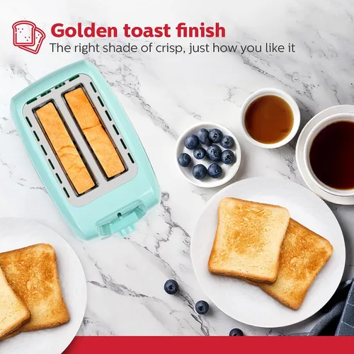 Miniatura 5 de Holstein Housewares Tostadora de 2 rebanadas con 7 ajustes de tostado, ranuras extra anchas, recalentamiento, descongelación, cancelación
