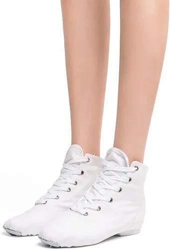 Miniatura 4 de MSMAX Botas de jazz para niñas, zapatillas de baile con cordones para niños