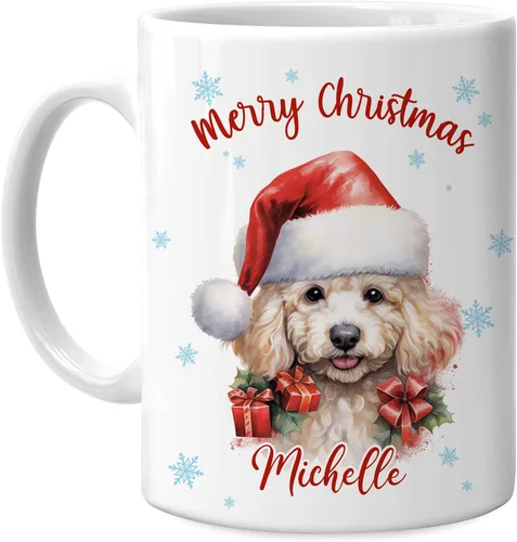Miniatura 53 de Hyturtle Regalos personalizados para amantes de los osos – Taza de café de cerámica con nombre personalizado de oso con sombrero de Papá Noel
