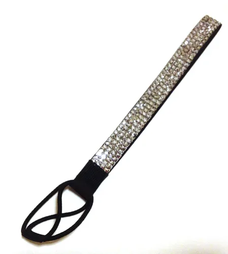 Miniatura 9 de WigsPedia Diadema elástica de cristal con diamantes de imitación, 4 filas, banda elástica para el cabello para mujer (verde bosque)