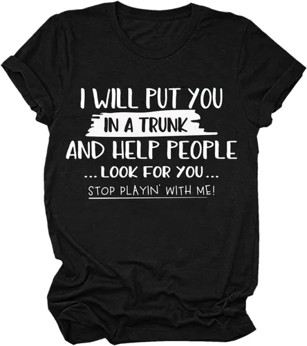 Miniatura 3 de Camiseta de manga corta para mujer, camiseta de verano casual con gráfico, sexy, cuello redondo, manga corta, divertida, para vacaciones