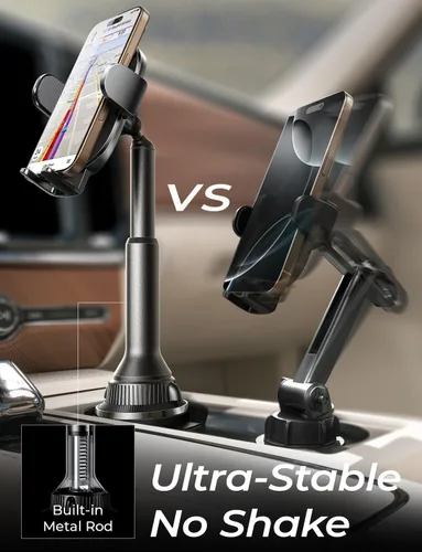 Miniatura 3 de LISEN Soporte para teléfono [sin sacudidas] Soporte de teléfono para automóvil, soporte ajustable de 360° para iPhone, accesorios de automóvil