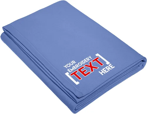 Miniatura 18 de Printualist Manta de forro polar personalizada, jaspeado atlético, añade tu nombre bordado, manta de recuerdo personalizada para inauguración
