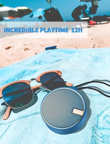 Miniatura 8 de INSMY C12 IPX7 Altavoz de ducha impermeable con Bluetooth, altavoz portátil pequeño, altavoces Bluetooth inalámbricos con sonido claro y fuerte