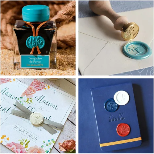 Miniatura 7 de Cera para pistola de pegamento Herbin - 4 3/4 de largo - Blanco blanco (Extra White)