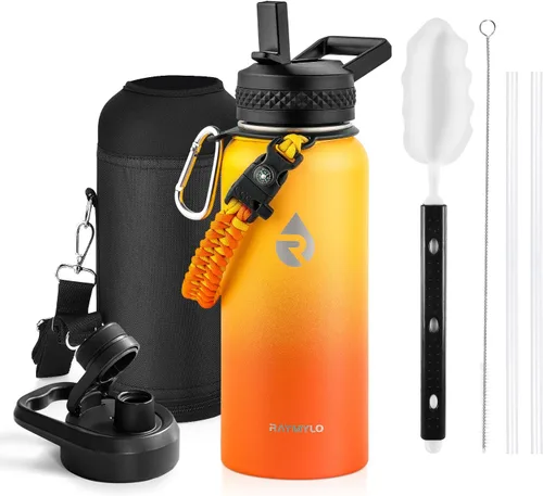 Miniatura 109 de RAYMYLO Botella de agua aislada de 24 onzas, de acero inoxidable con triple pared al vacío (fría durante 48 horas, caliente durante 24 horas), a