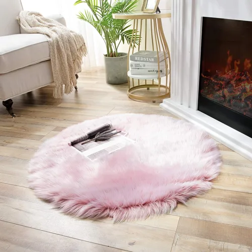 Miniatura 99 de Ashler Home Deco - Tapete de pelo sintético de oveja, mullido, suave, de 2 x 3 pies, lavable a máquina, dormitorio, habitación de los niños, sala